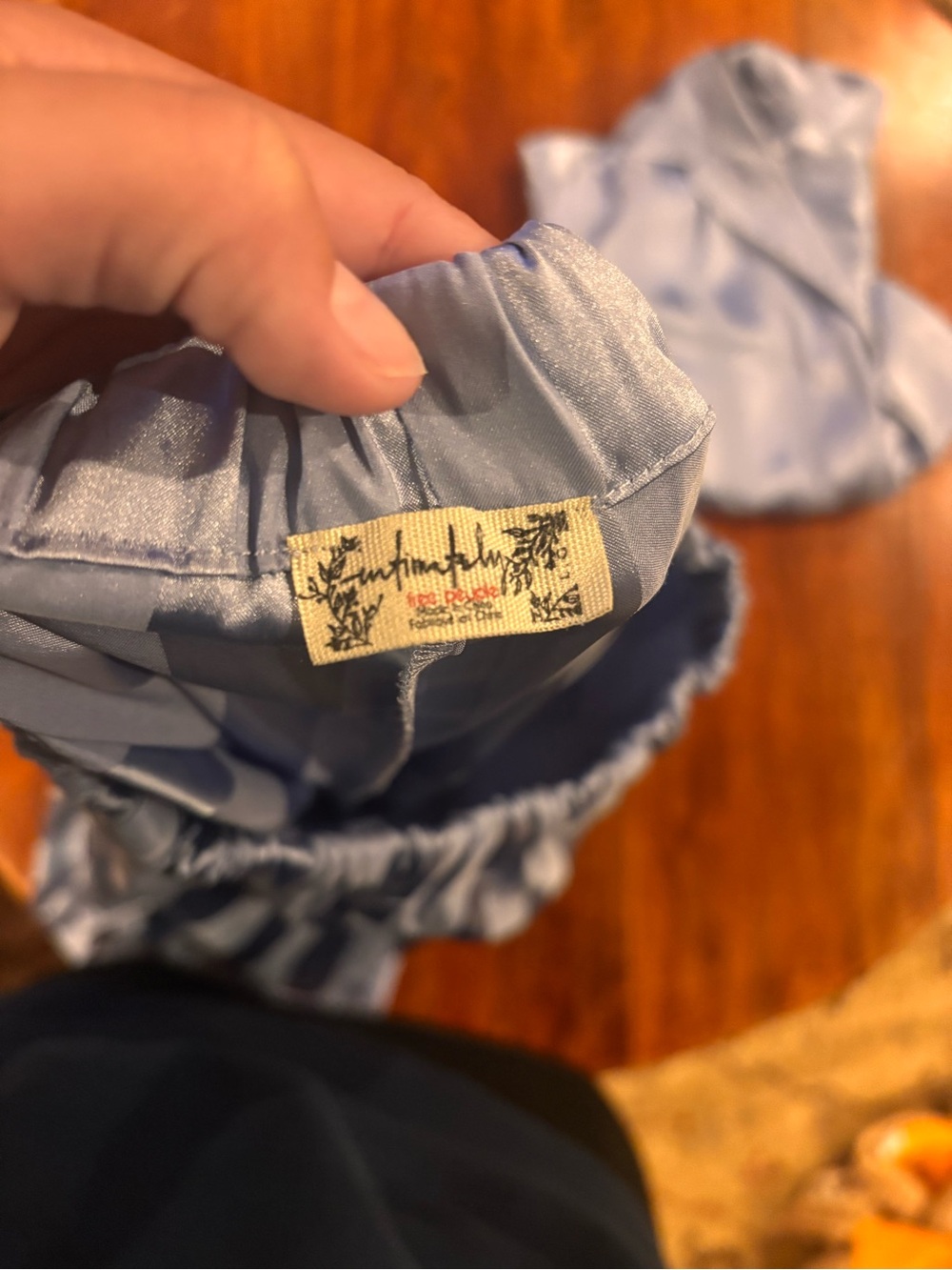 Intimately yours “Hazy Blue” FREE PEOPE Satin Pajama Set - Picture 6 of 8